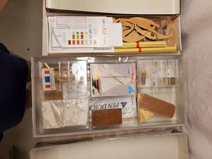 lot 181 image: 2 Large Wooden Ship kits, Pen Duick Schooner & Viking Oseberg. Boxes are over 20 long. Comes with extras not shown.