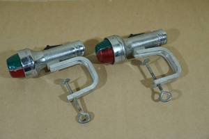 lot 57 image: Red & Green Clamp on Boat Warning Lights