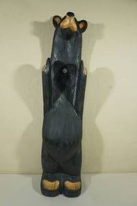 lot 67 image: Hand Carved Wooden Bear