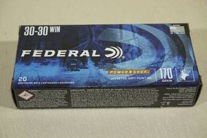 lot 139 image: 20 Federal Power Shok .30-30 Win 170 Gr JSP RN Ammo
