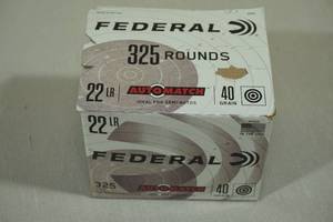 lot 141 image: 325 Federal Automatch .22 LR 40 Gr Ammo