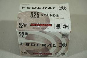 lot 142 image: 325 Federal Automatch .22 LR 40 Gr Ammo