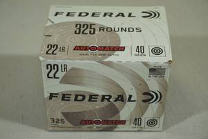 lot 143 image: 325 Federal Automatch .22 LR 40 Gr Ammo
