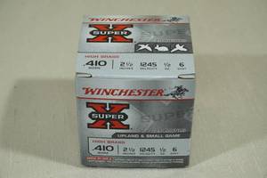 lot 145 image: 25 Winchester Super-X .410 Gauge 2-12 6 Shot Shotshells