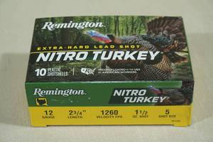 lot 148 image: 10 Remington Nitro Turkey 12 Gauge 2-34 5 Shot Shotshells