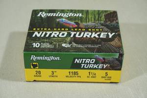 lot 151 image: 10 Remington Nitro Turkey 20 Gauge 3 5 Shot Shotshells