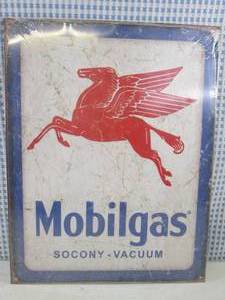 lot 196 image: (G-1) Tin Sign Mobilgas - 12 12...