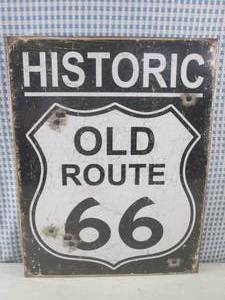 lot 207 image: (C-3) Tin Sign Historic Old Route ...