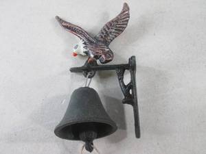lot 263 image: (EC1) Cast Iron Bell and Wall Brack...