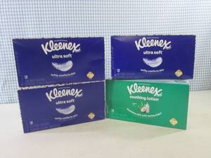 lot 268 image: (BSB) 4 Boxes of Kleenex Facial Tis...