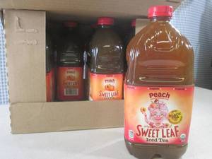 lot 305 image: (C-2) 8 Bottles Peach Sweet Leaf Ic...