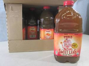lot 306 image: (C-2) 8 Bottles Peach Sweet Leaf Ic...