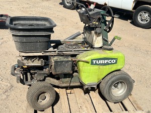 lot 5 image: Turfco 3100 Ride-On Fertilizer Spreader  Sprayer