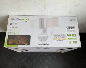 lot 30 image: SECUR360 2000 Lumens Integrated LED Motion Sensor Wired Edge Lit White Outdoor Security Flood Light with Video Wi-Fi Connected