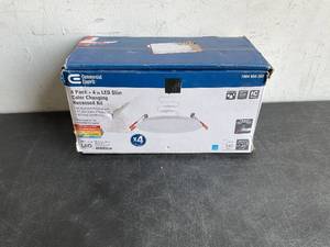 lot 45 image: Commercial Electric Ultra Slim 4 in. Color Selectable New Construction and Remodel Canless Recessed Integrated LED Kit (4-Pack)