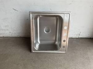 lot 59 image: Pergola 25 in. Drop in Single Bowl Drop in 20 Gauge Stainless Steel Kitchen Sink
