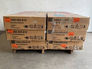 lot 4 image: LOT OF 6 Husky Ready-To-Assemble 4 ft. Solid Wood Top Workbench in Black