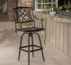 lot 8 image: LOT OF 2. Noble House Santa Maria Barstool - Shiny Copper