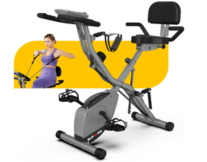 lot 79 image: BARWING Stationary Exercise Bike for Home Workout  4 IN 1 Foldable Indoor Cycling Spin Bike for Seniors