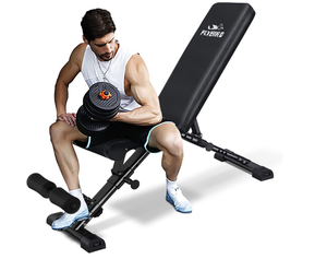 lot 99 image: FLYBIRD Weight Bench, Adjustable Strength Training Bench for Full Body Workout with Fast Folding-New Version