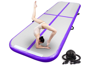 lot 101 image: FBSPORT 20ft Inflatable Air Gymnastics Mat Training Mats 8 inche Thick Gymnastics Track