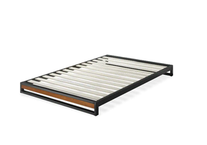 lot 114 image: Zinus GOOD DESIGN Winner Suzanne Brown Twin 6 in. Bamboo and Metal Platforma Bed Frame