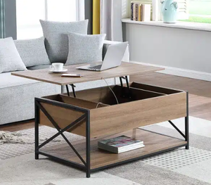 lot 117 image: GREATUNE Industrial Lift Top Coffee Table With Storage KS1228-24