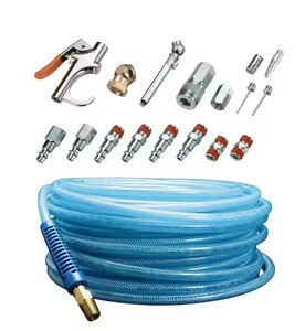 lot 141 image: Husky 14 in. x 50 ft. Poly Air Hose and Six Husky 17-pc 14 in. x 50 ft. Poly Air Hose and Air Accessories Kits