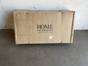 lot 155 image: Home Decorators Collection 39.5 in. W Resin 4-PC Cantilever Patio Umbrella Base Weight in Bronze