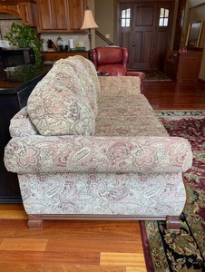 lot 12 image: Paisley Upholstered Couch