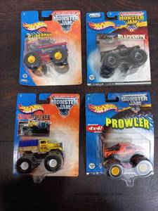 lot 61 image: Four Packs Of Hot Wheels Monster Trucks
