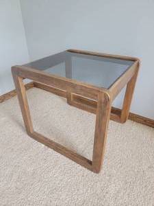 lot 65 image: Smoke Glass End Table