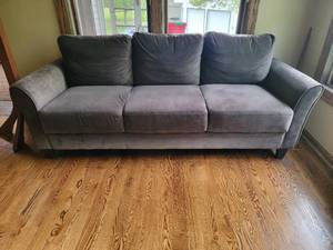 lot 72 image: Grey Contemporary Sofa