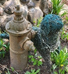 lot 93 image: Hilarious Canine Garden Art