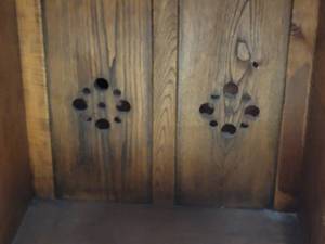 lot 20 image: Elegant Antique Carved Accent Cabinet