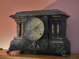 lot 82 image: Brilliant Antique Mantel Clock by Seth Thomas