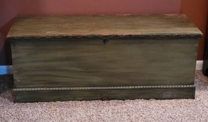 lot 22 image: Lane Classic Seafoam Green Cedar Chest
