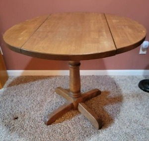lot 55 image: Fabulously Rustic Drop Leaf Dining Table