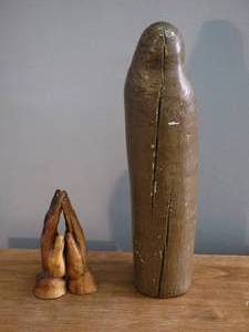 lot 86 image: Serene Christian Sculpture Pairing