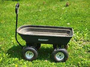 lot 116 image: Yardworks Wheelbarrow  Lawn Cart Pair
