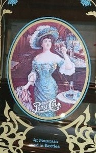 lot 81 image: Awesome Vintage Pepsi-Cola Promotional Mirror