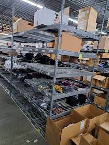 lot 1010 image: Metal Shelving Unit 6-shelf with Wire Grates