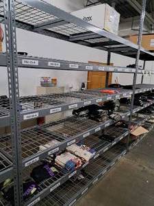 lot 1019 image: Metal Shelving Unit 6-shelf with Wire Grates