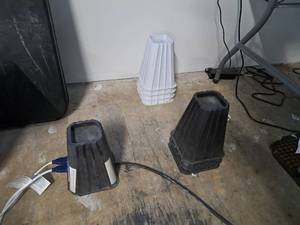 lot 1067 image: Lot of (8) 8 Furniture Leg Extenders with Power Outlet