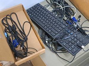 lot 1108 image: Lot of  Misc. Computer Keyboards and Cords