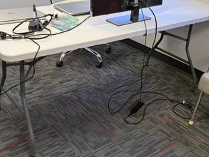 lot 1126 image: 6 PlasticMetal Portable Folding Table