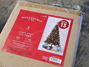 lot 1085A image: Target Wondershop Alberta Spruce 6 Lighted Christmas Tree (in original box)