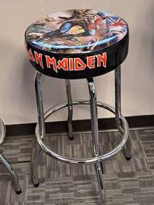lot 1118 image: Iron Maiden Bar Stool 30-12x14
