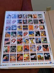lot 1120A image: Rolling Stones Collectors Cards Sheet (uncut)