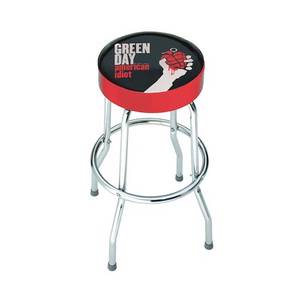 lot 124 image: Rocksax Green Day American Idiot Bar Set - High Top Table and 2 Bar Stools